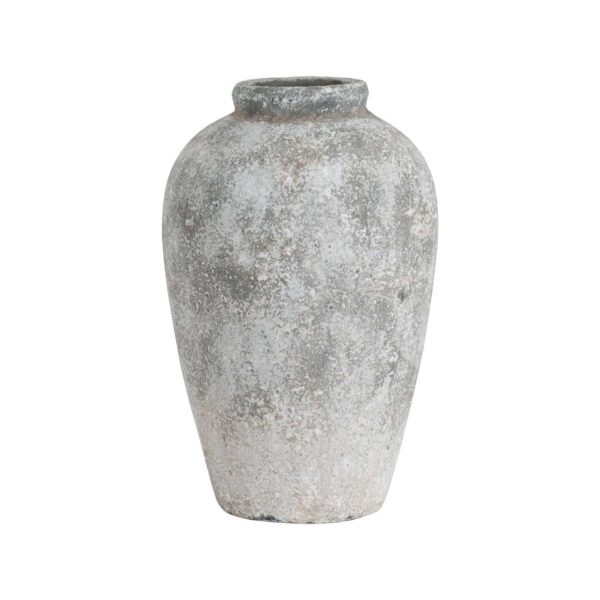 Aged Stone Tall Ceramic Vase - Image 2