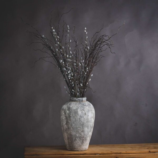 Aged Stone Tall Ceramic Vase - Image 4