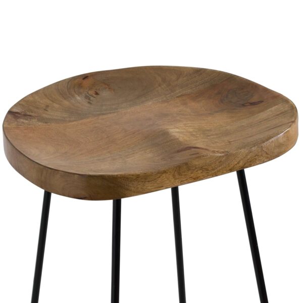 Franklin Hardwood Shaped Bar Stool - Image 3