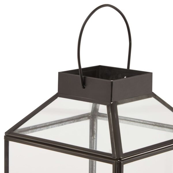 Glass Top Small Black Lantern - Image 2