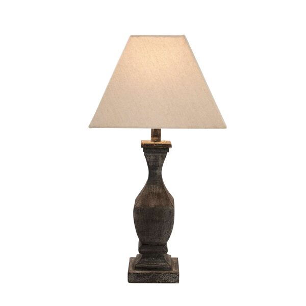 Incia Fluted Wooden Table Lamp - Image 3