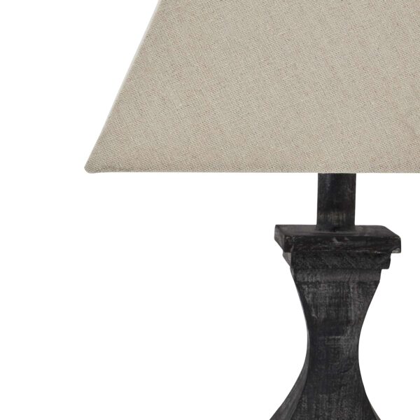 Incia Fluted Wooden Table Lamp - Image 4