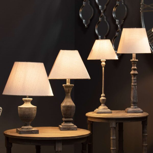 Incia Fluted Wooden Table Lamp - Image 2