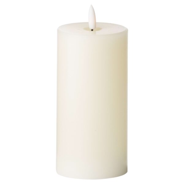 Luxe Collection Natural Glow 3 x 6 LED Cream Pillar Candle