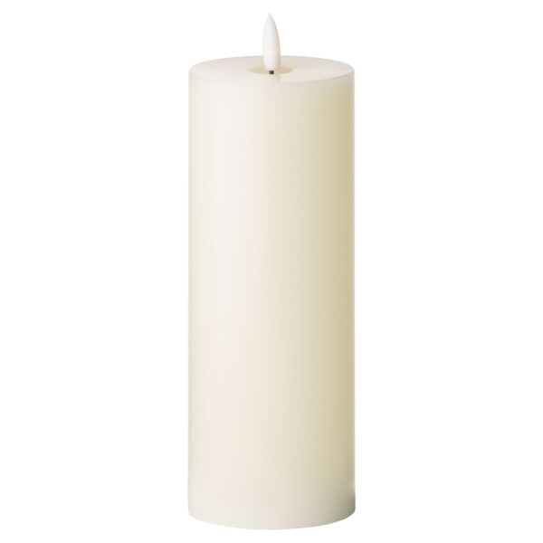 Luxe Collection Natural Glow 3 x 8 LED Cream Pillar Candle