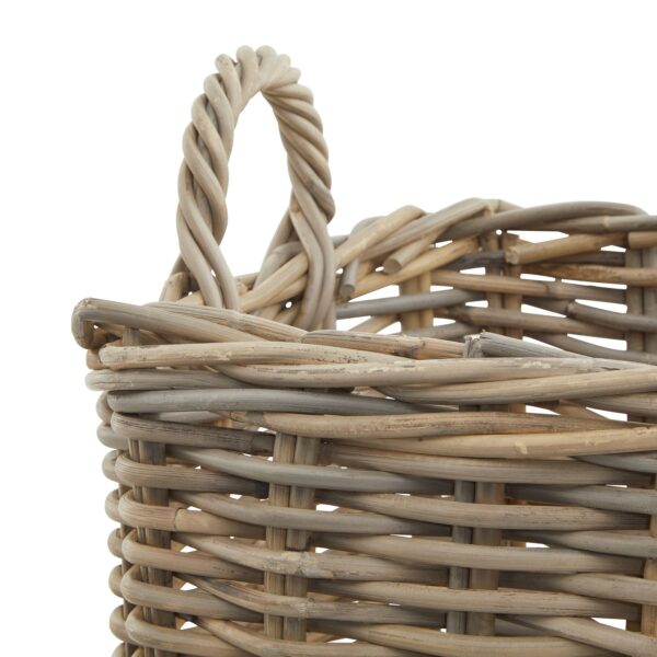 Set of 3 Square Kubu Rattan Storage Baskets - Image 2