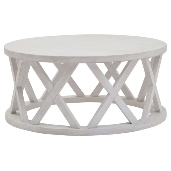 Stamford Collection Plank Round Coffee Table - Image 2