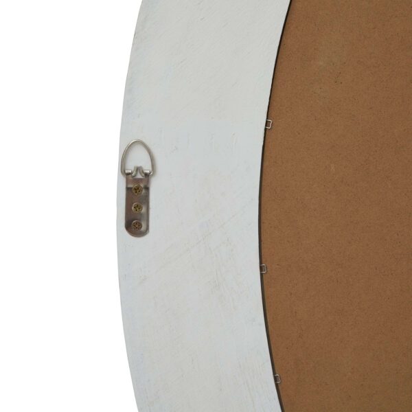 Washed Wood Round Framed Large Mirror - Image 3