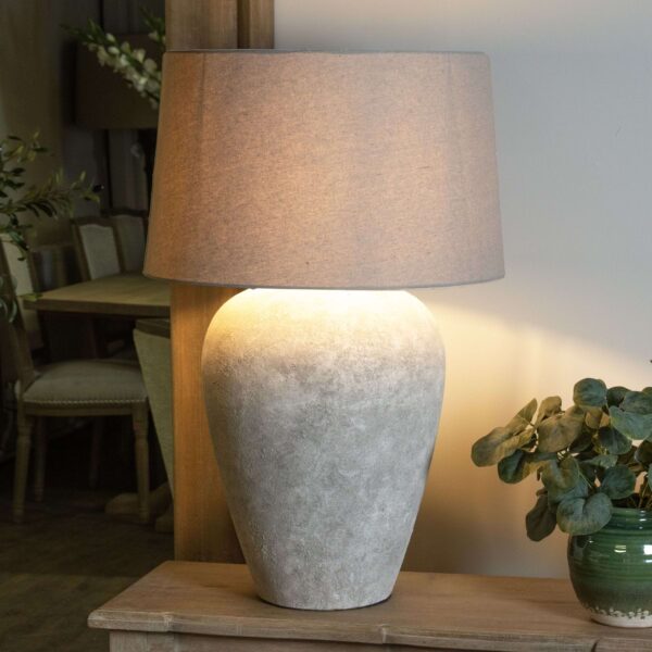 Athena Aged Stone Tall Table Lamp