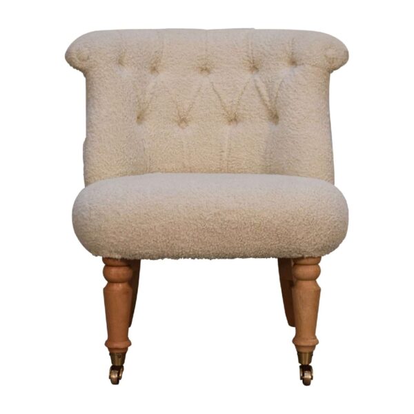 Boucle Cream Accent Chair - Image 2