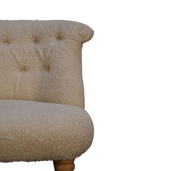 Boucle Cream Accent Chair - Image 4