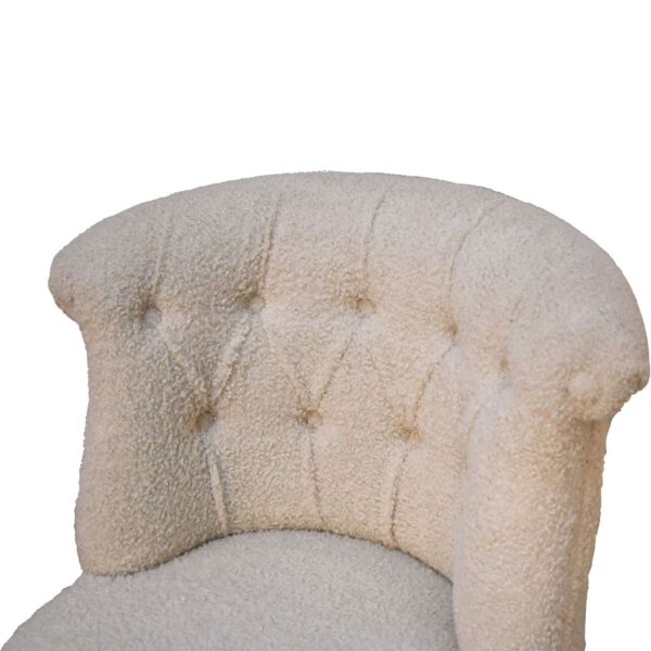 Boucle Cream Accent Chair - Image 5