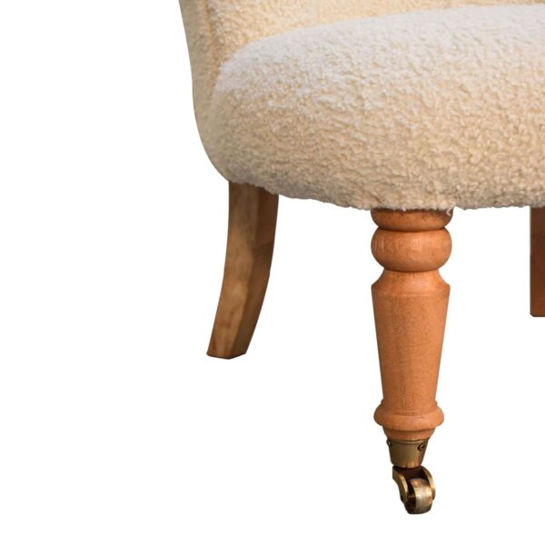 Boucle Cream Accent Chair - Image 6