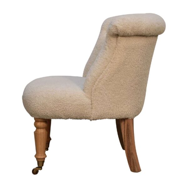 Boucle Cream Accent Chair - Image 7