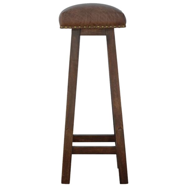 Buffalo Brass Leather Bar Stool - Image 6