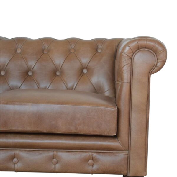 Buffalo Leather Chesterfield Sofa - Image 5