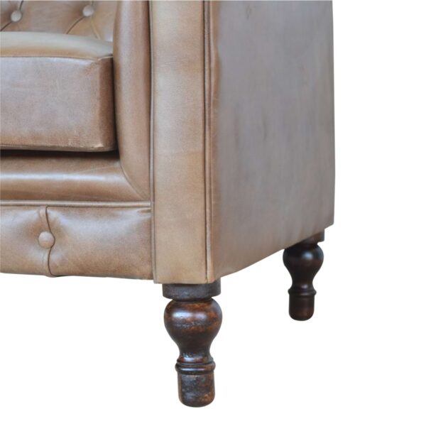 Buffalo Leather Chesterfield Sofa - Image 8