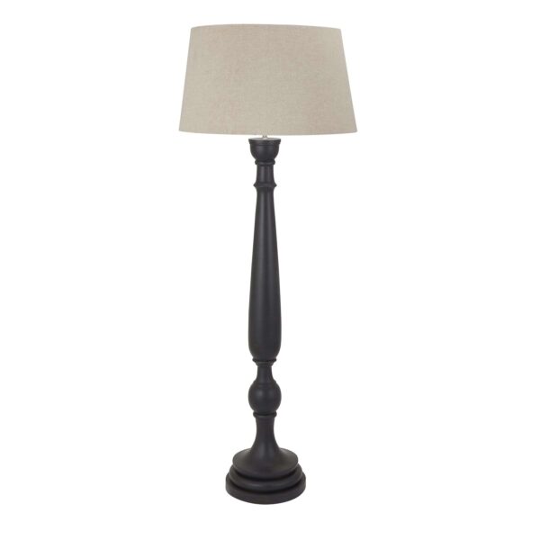 Delaney Grey Droplet Floor Lamp With Linen Shade - Image 2