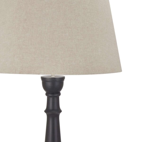 Delaney Grey Droplet Floor Lamp With Linen Shade - Image 3