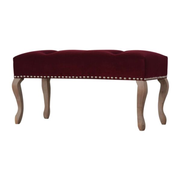 French Style Red Wine Bench - Image 2