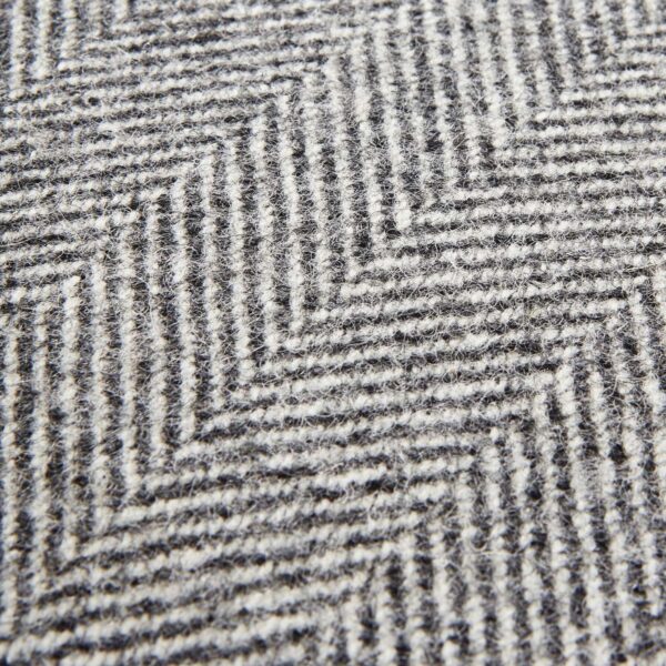 Grey Herringbone Pure Wool Cushion - Image 3