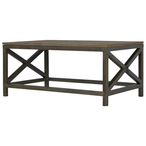 Industrial Cross Metal Coffee Table - Image 2