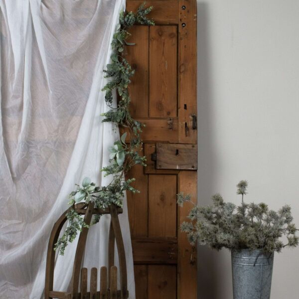 Eucalyptus & Lambs Ear LED Winter Garland - Image 3