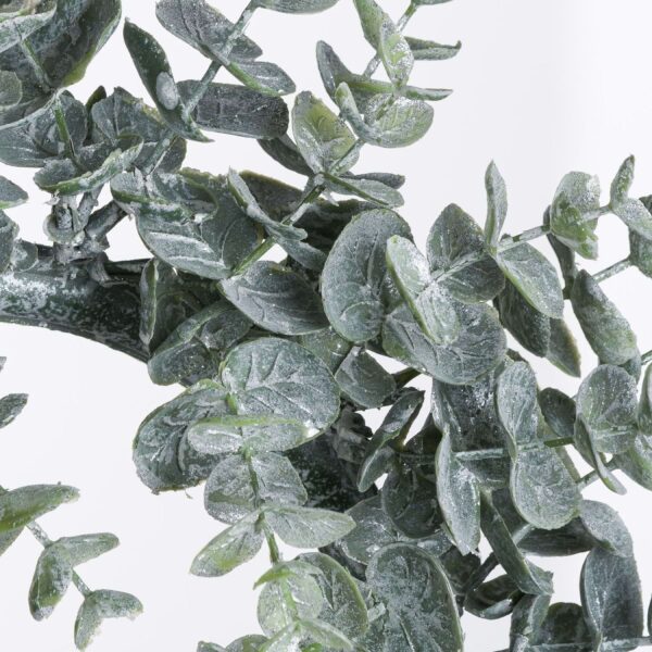 Large Frosted Eucalyptus Candle Wreath - Image 3