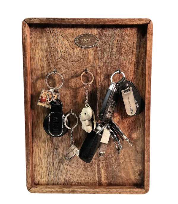 Mango Wood Key Storage Board