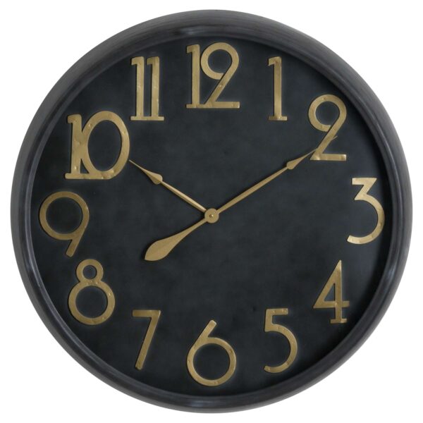 Large Brass and Black Soho Clock - Image 2