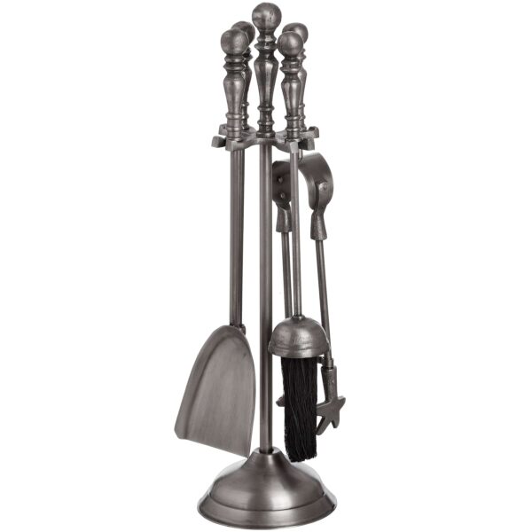 Traditional Companion Set In Antique Pewter - Image 2