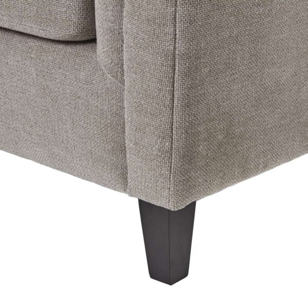 Vesper Taupe Cushion Back Three Seater Sofa - Image 3