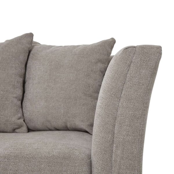 Vesper Taupe Cushion Back Three Seater Sofa - Image 5