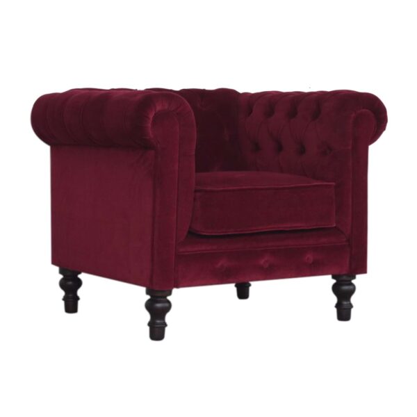 Red Wine Chesterfield Armchair