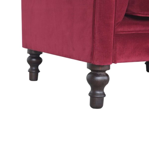 Red Wine Chesterfield Armchair - Image 5