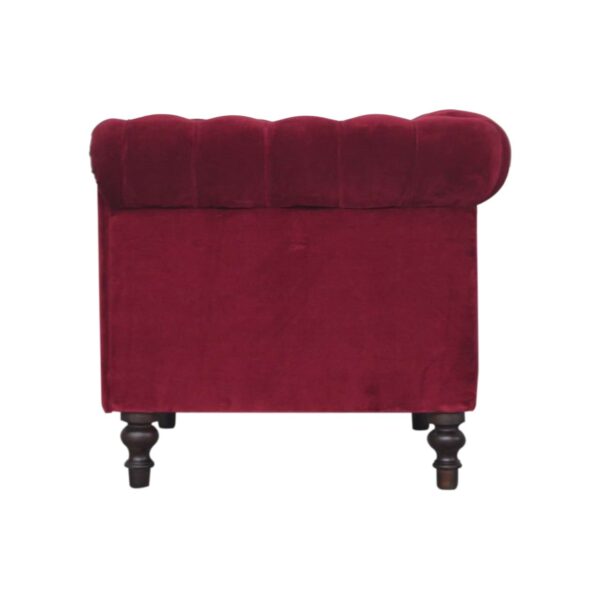 Red Wine Chesterfield Armchair - Image 6